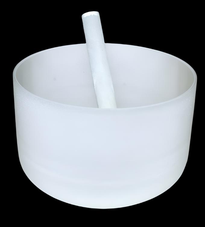 10" Off White Crystal Singing Bowl