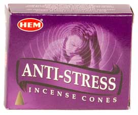 Anti-Stress Cone Incense 10 Cones by HEM