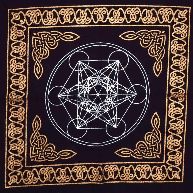 18"x18" Metatrons Cube altar cloth